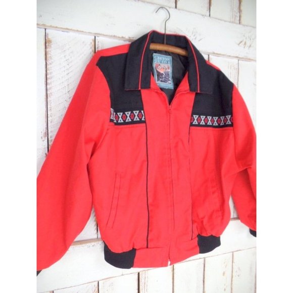 Vintage red Southwestern bomber flight jacket - Picture 3 of 5